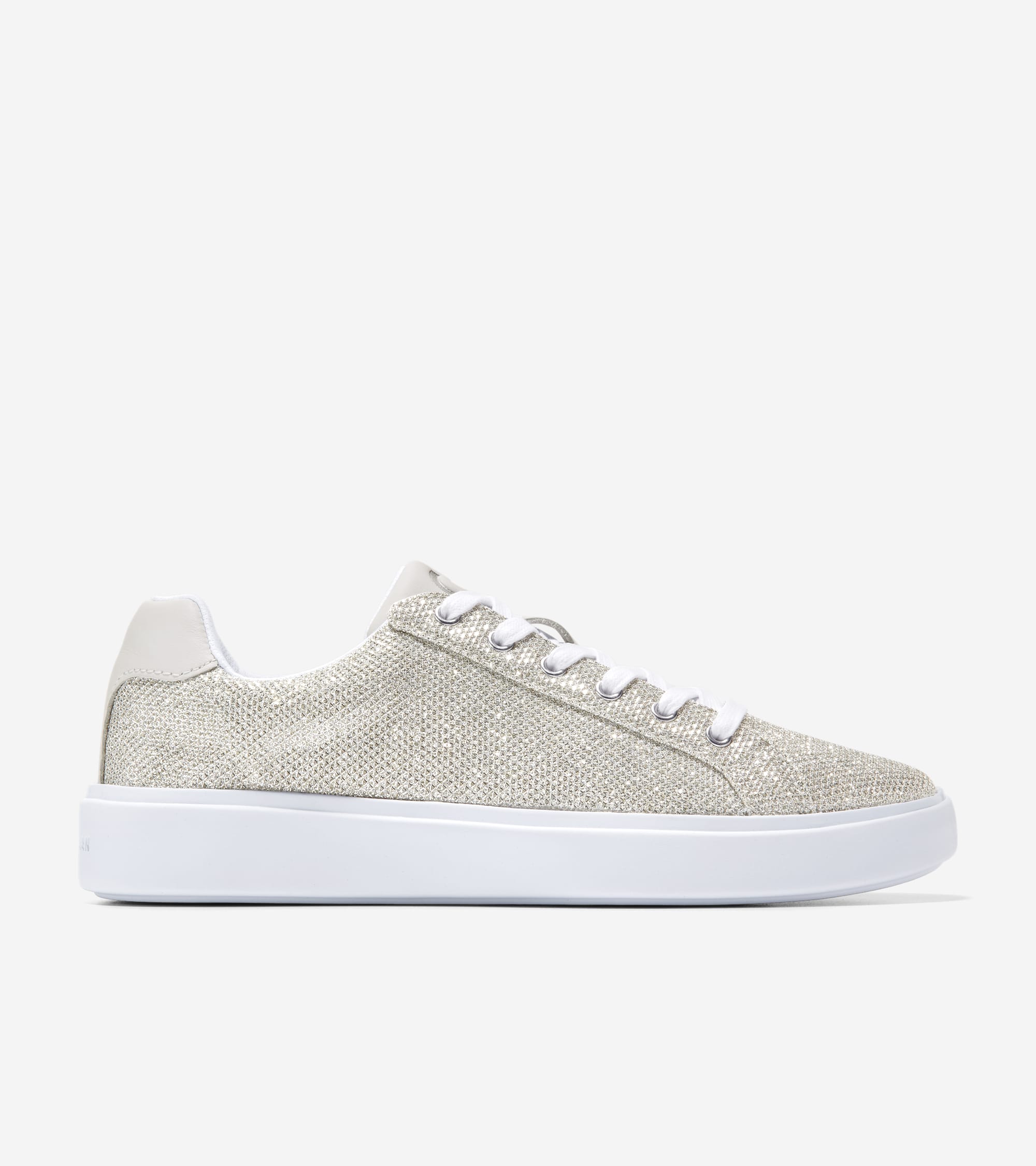 W29125:SILVER GLITTER MESH/OPTIC WHITE