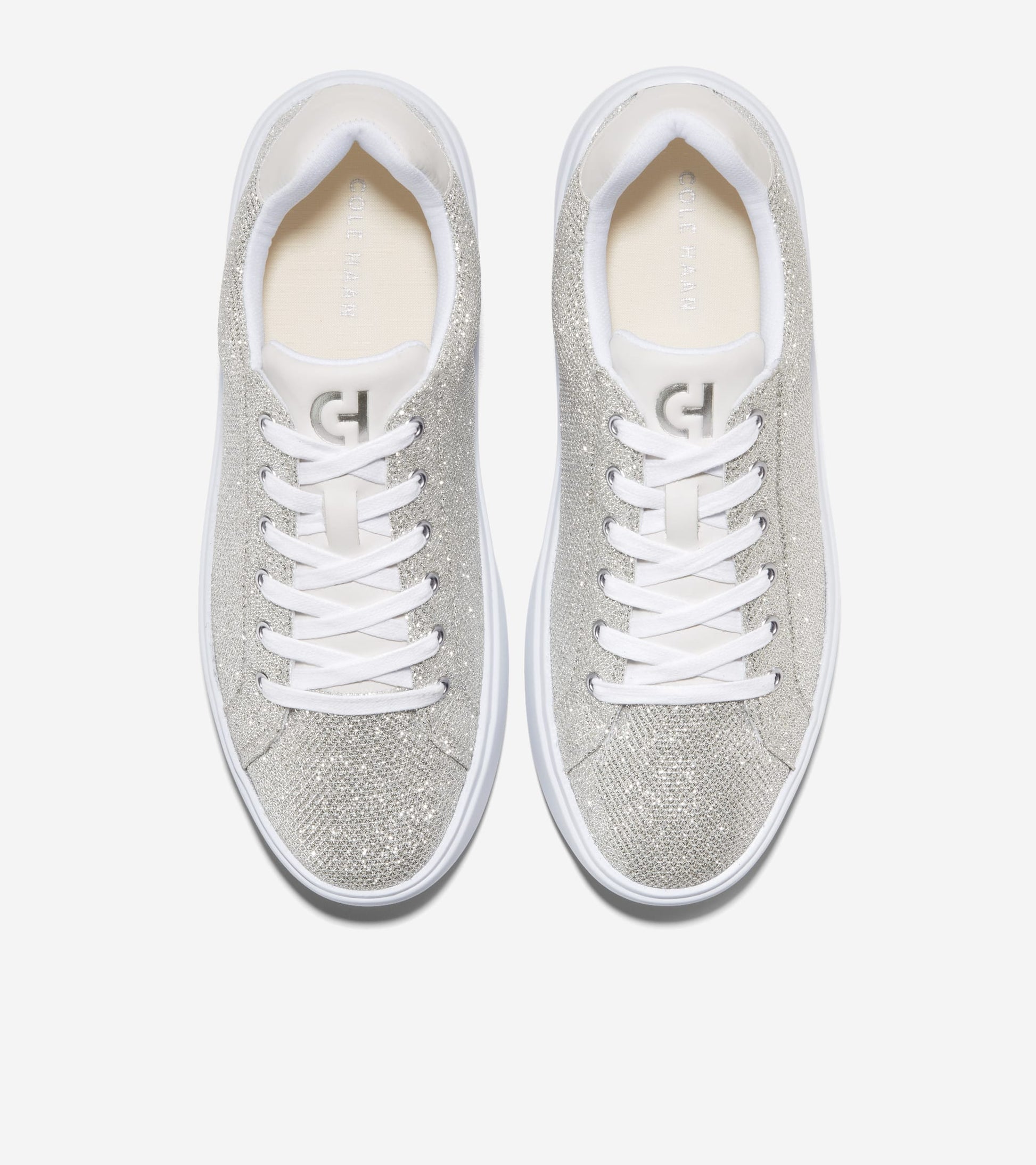 W29125:SILVER GLITTER MESH/OPTIC WHITE