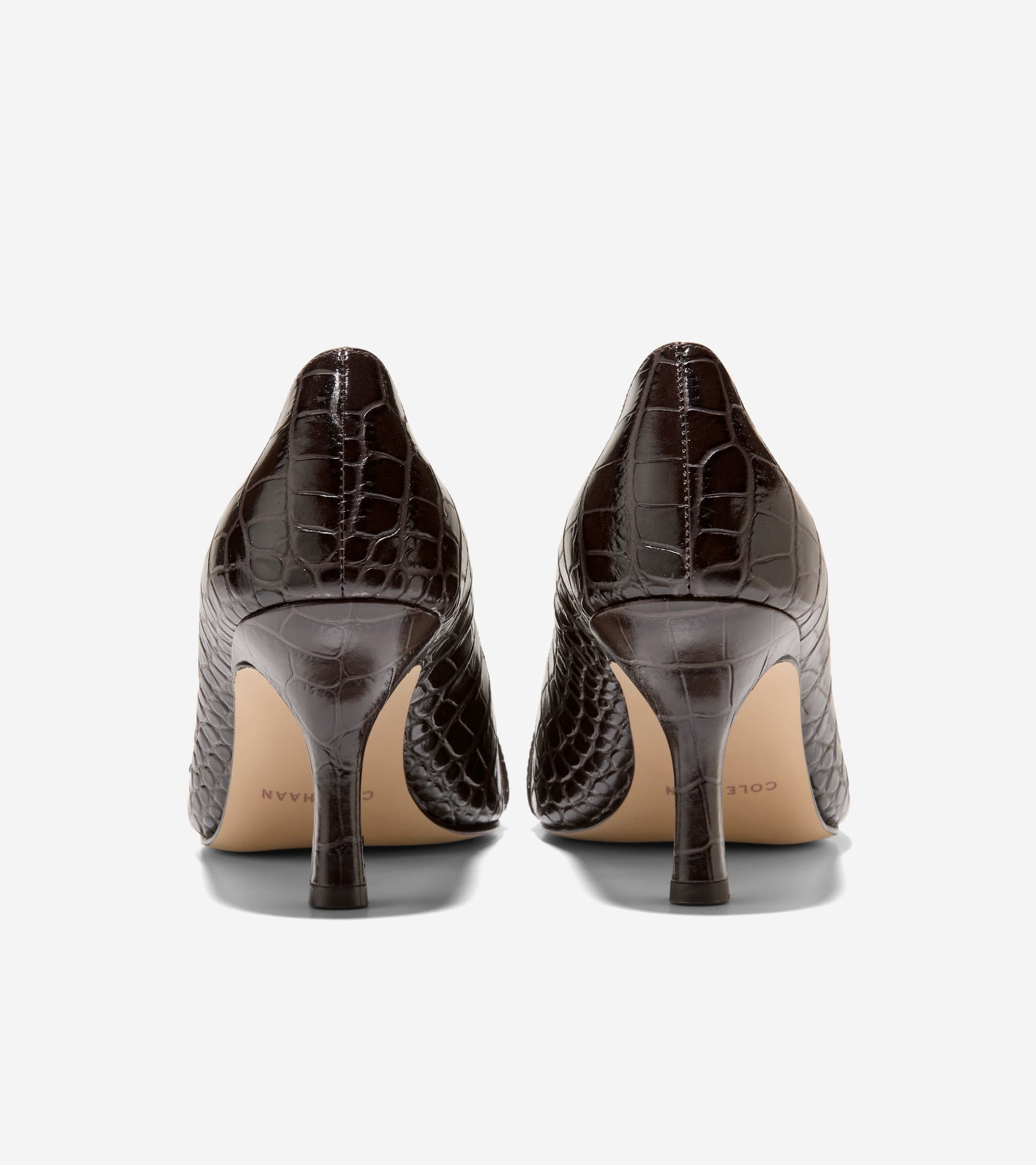 W38020:CH DARK CHOCOLATE CROC PRINT LEATHER / CH DARK CHOCOLATE SUEDE