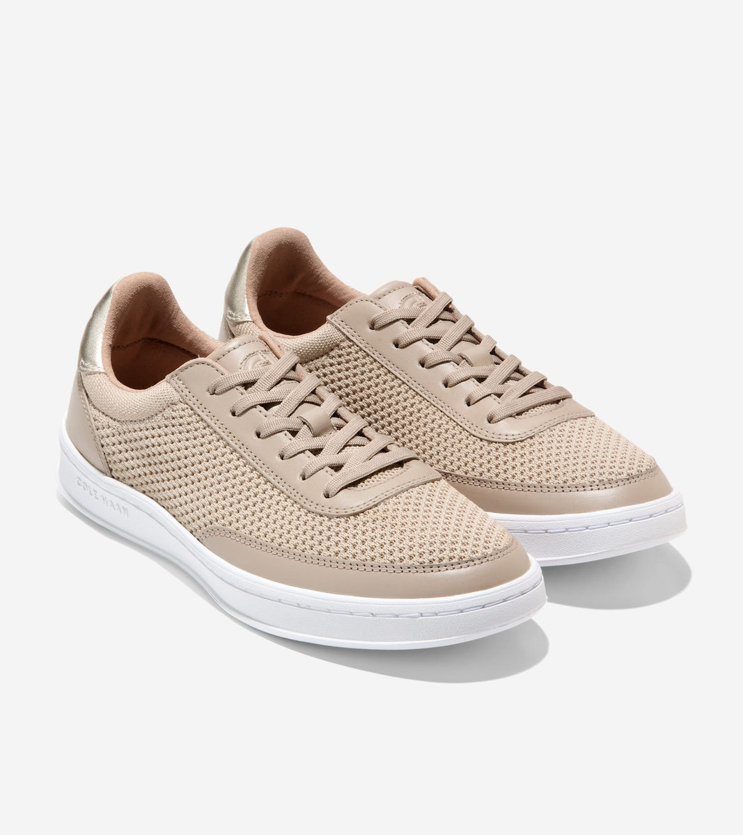 W31605:RYE KNIT/LEATHER/GOLD METALLIC/WHITE