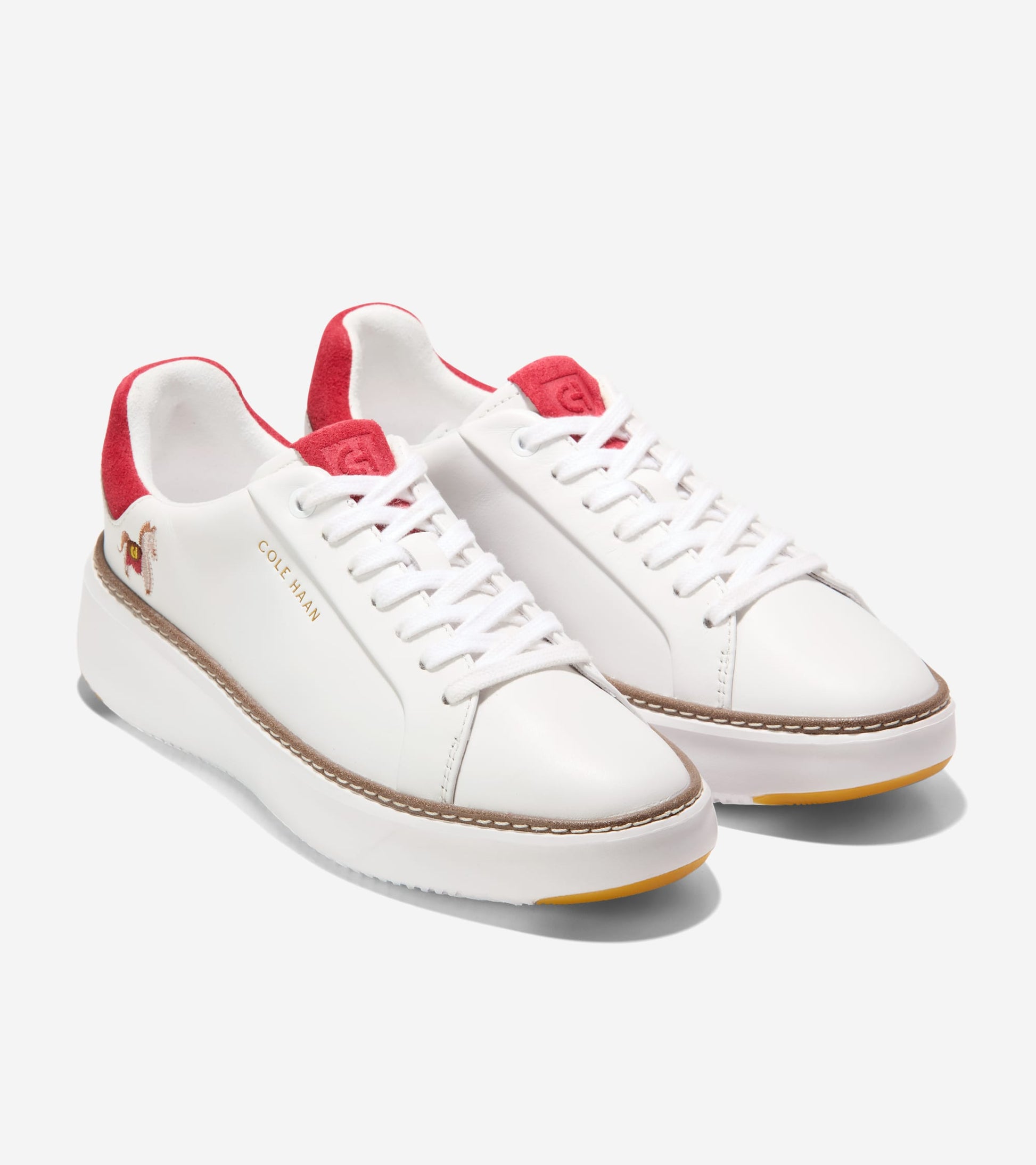 W34767:WHITE/RIO RED SUEDE/LNY
