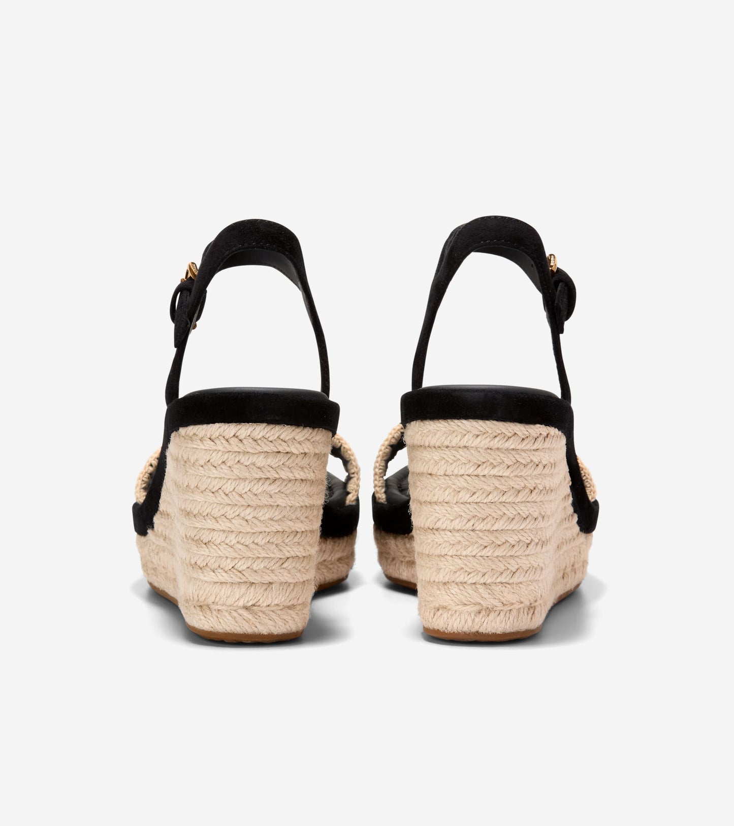 W36996:BLACK SUEDE / RAFFIA