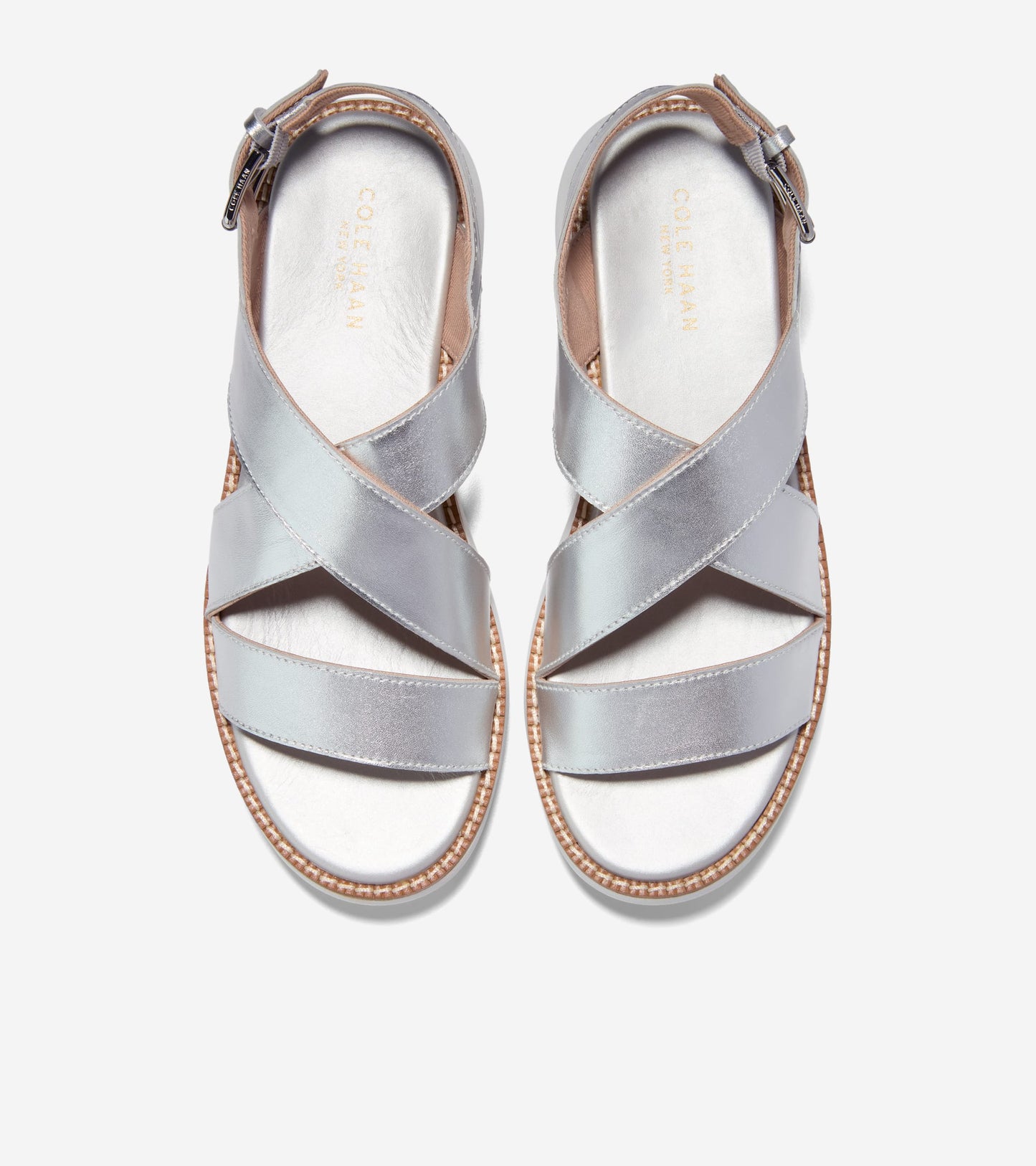 W36550:SILVER METALLIC LEATHER
