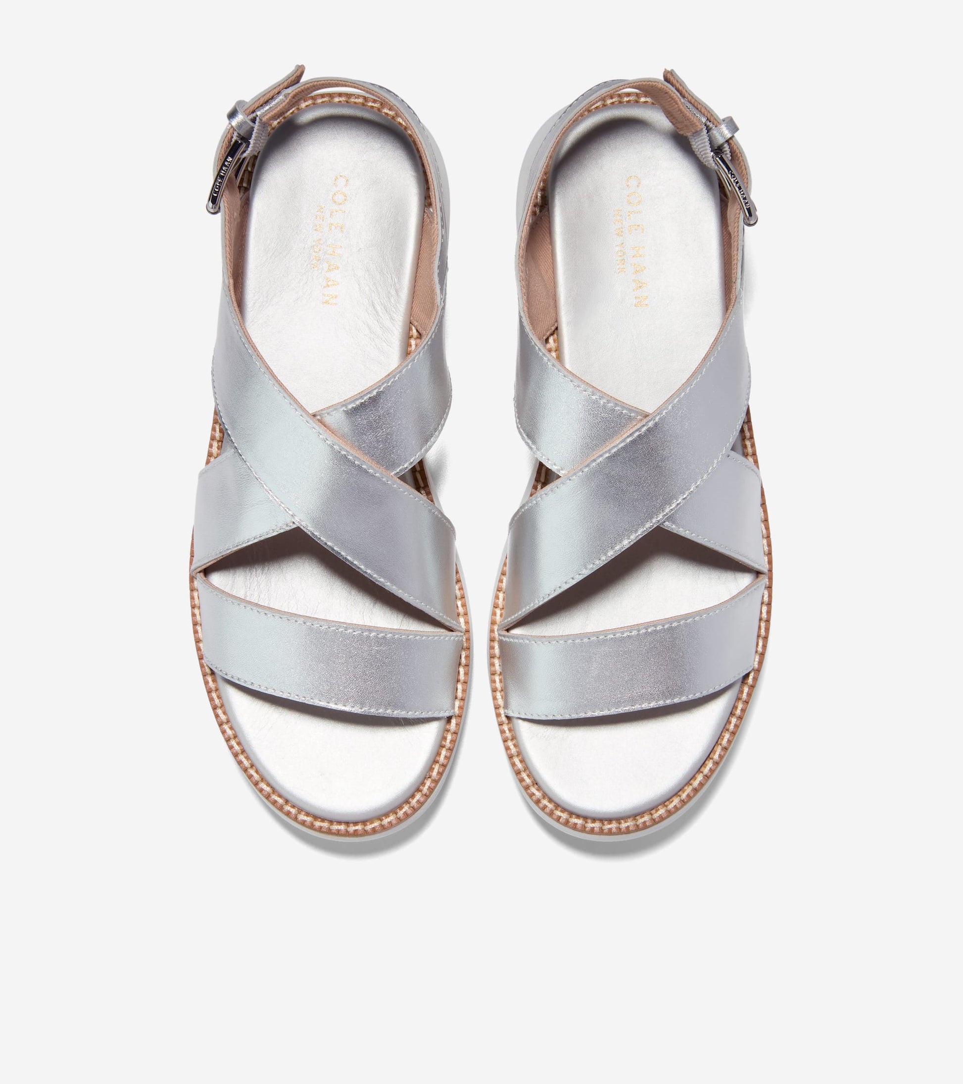W36550:SILVER METALLIC LEATHER