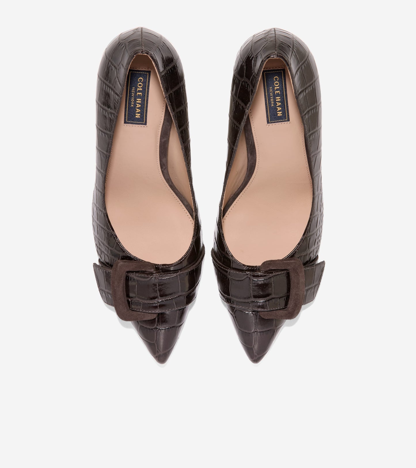 W38020:CH DARK CHOCOLATE CROC PRINT LEATHER / CH DARK CHOCOLATE SUEDE