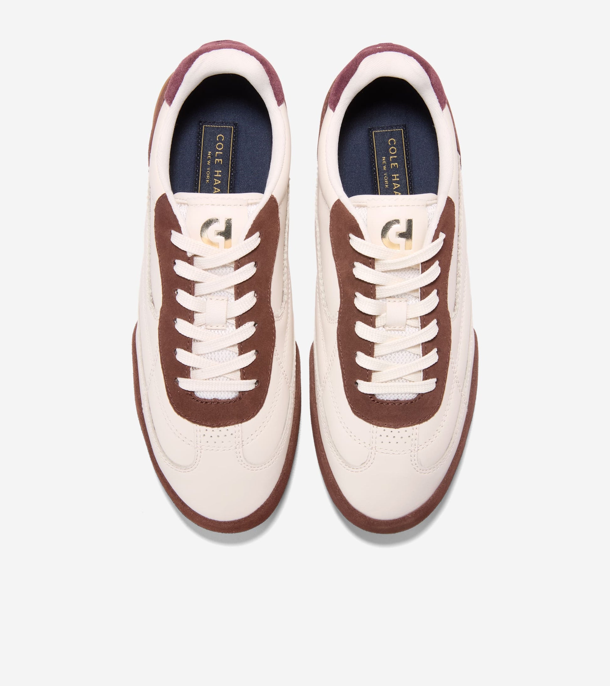 W37534:IVORY LEATHER / FONDUE FUDGE / CH BLOODSTONE SUEDE