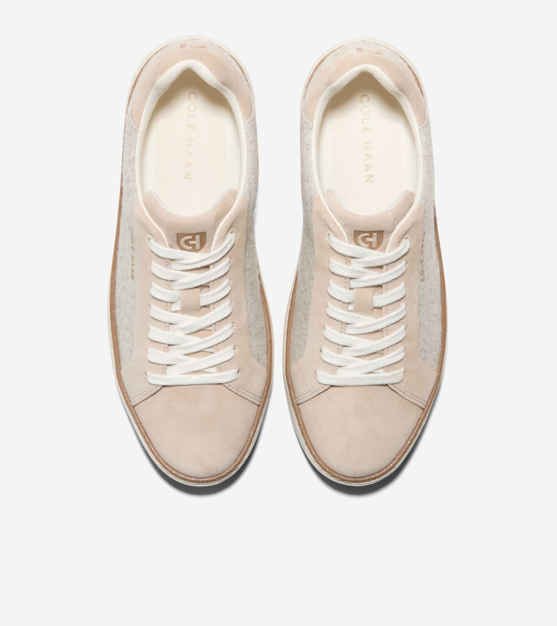 W34761:CH LT SESAME SUEDE/WOOL/IVORY