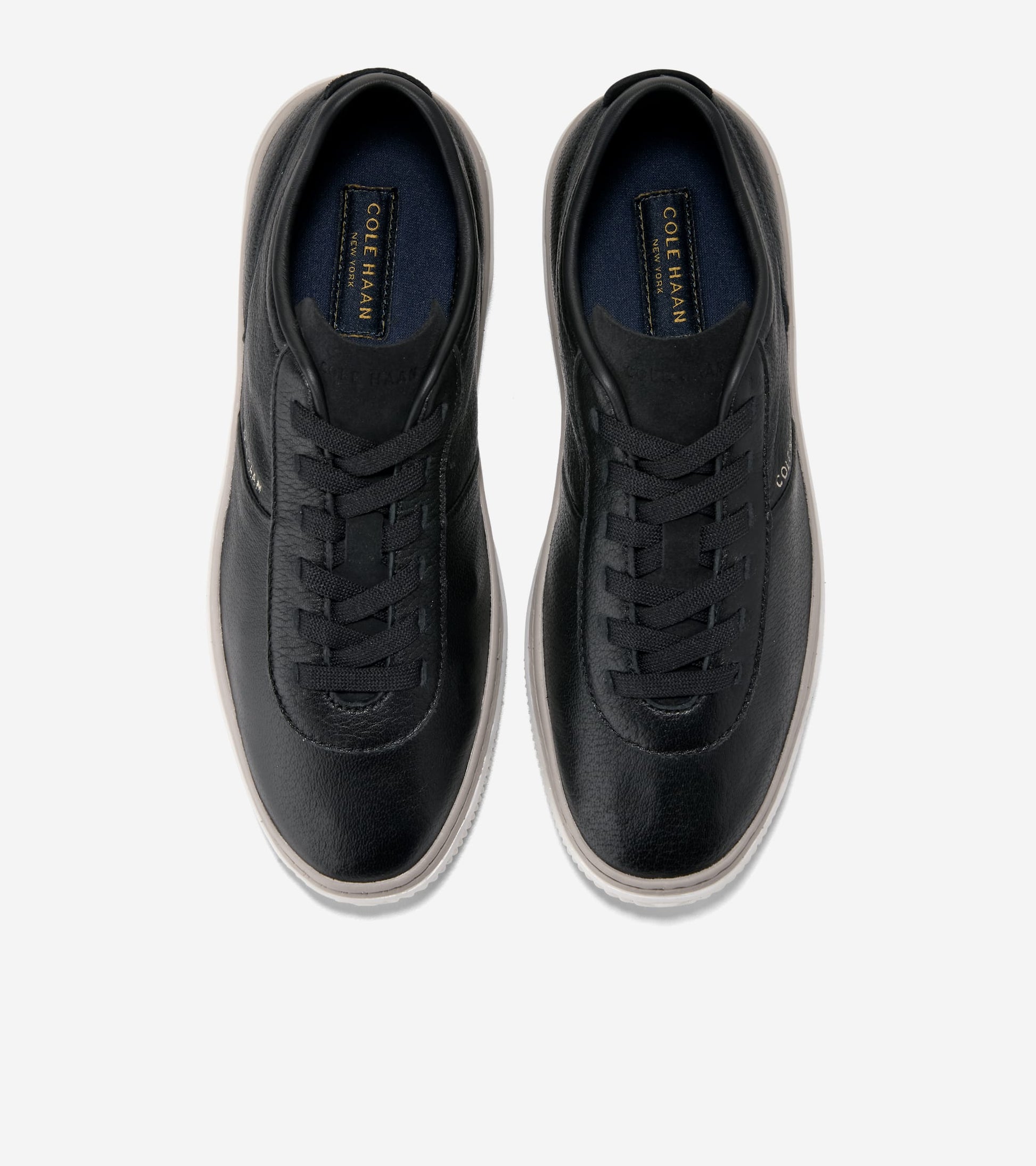 W38414:BLACK LEATHER / IVORY