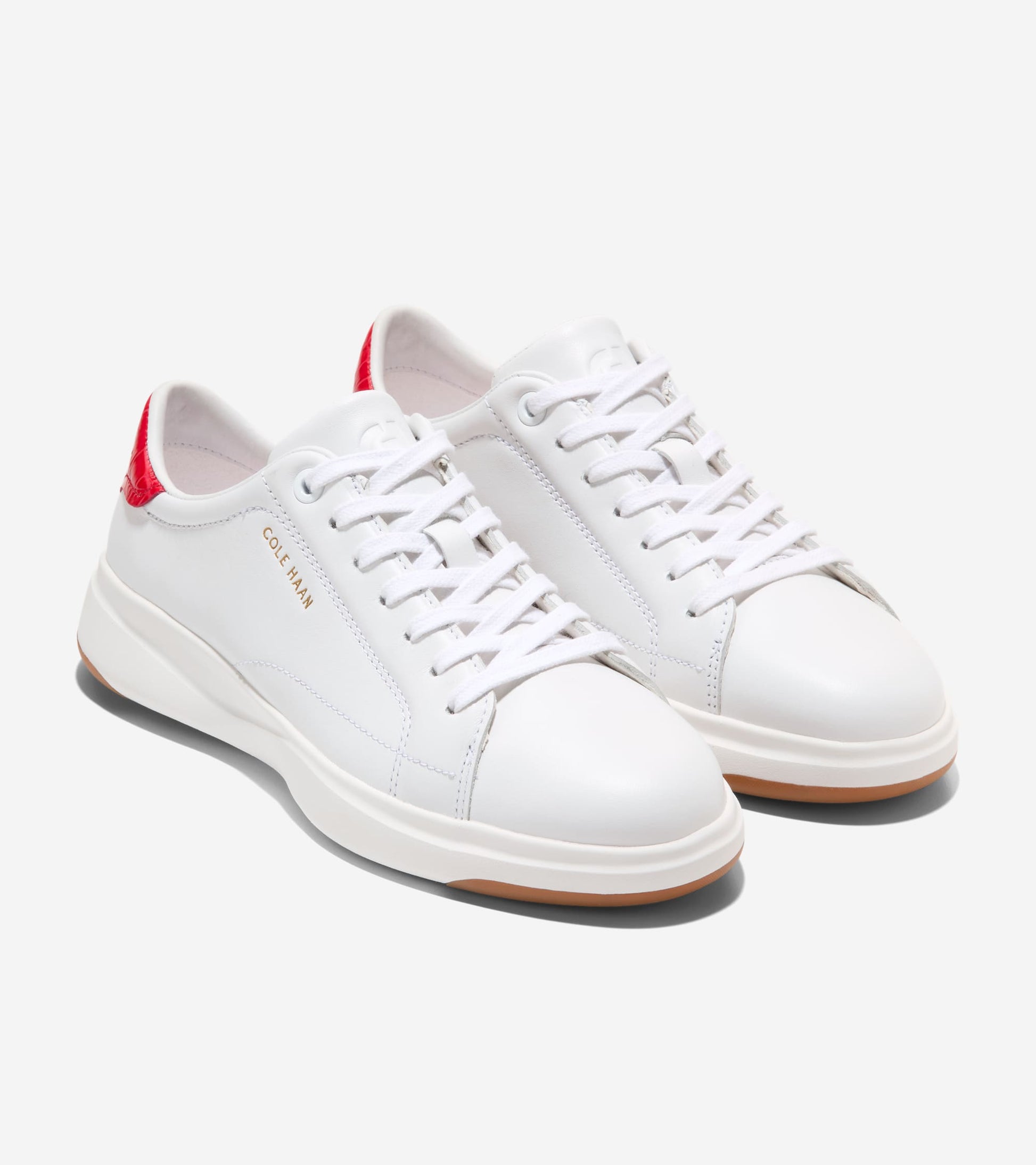 W35503:WHITE LTHR/SALSA CROC PRINT LTHR