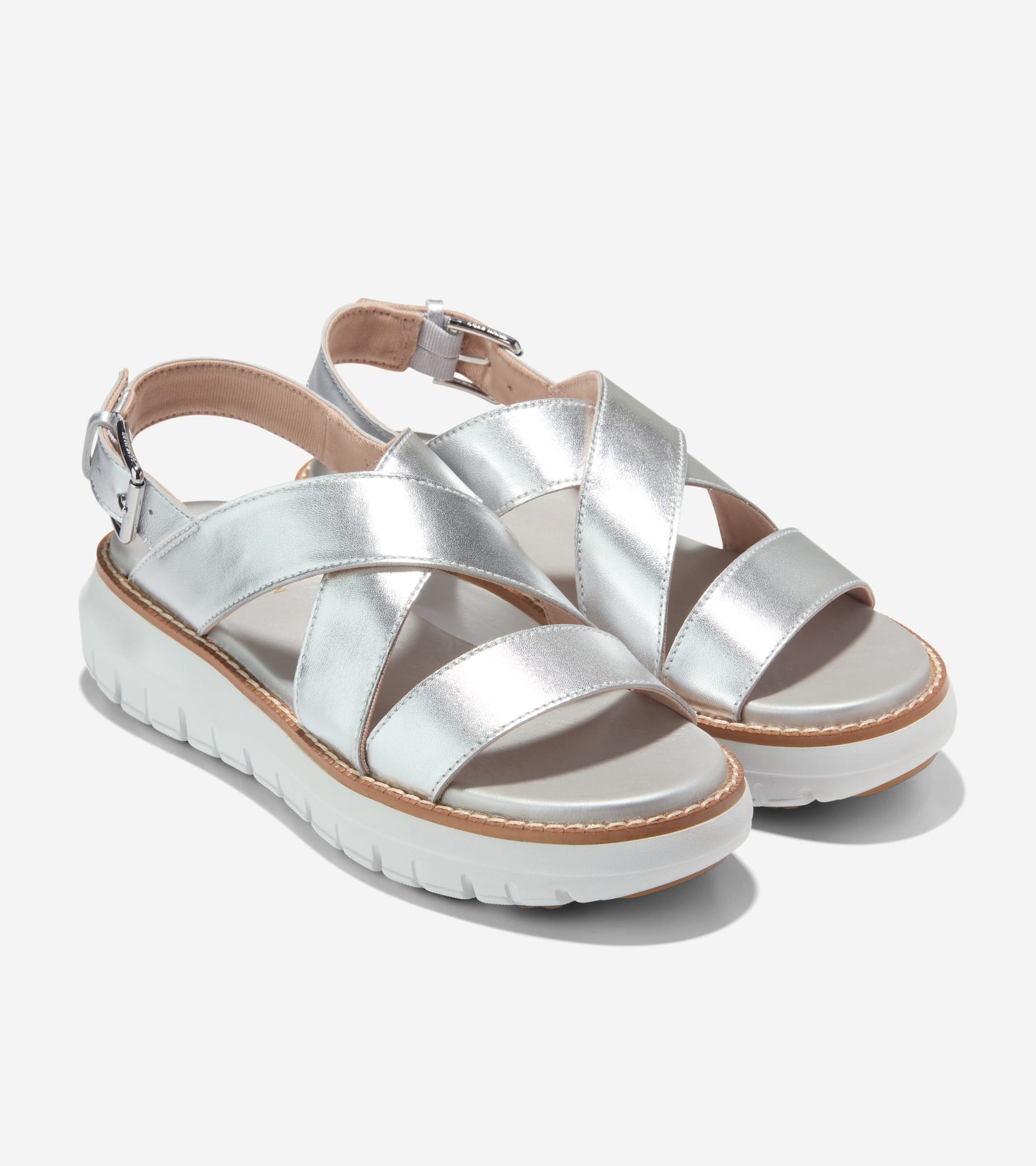 W36550:SILVER METALLIC LEATHER