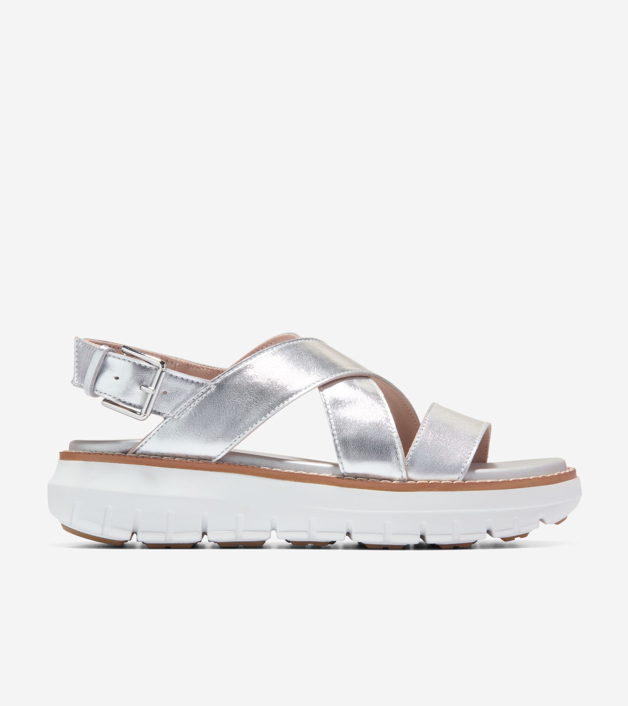 W36550:SILVER METALLIC LEATHER