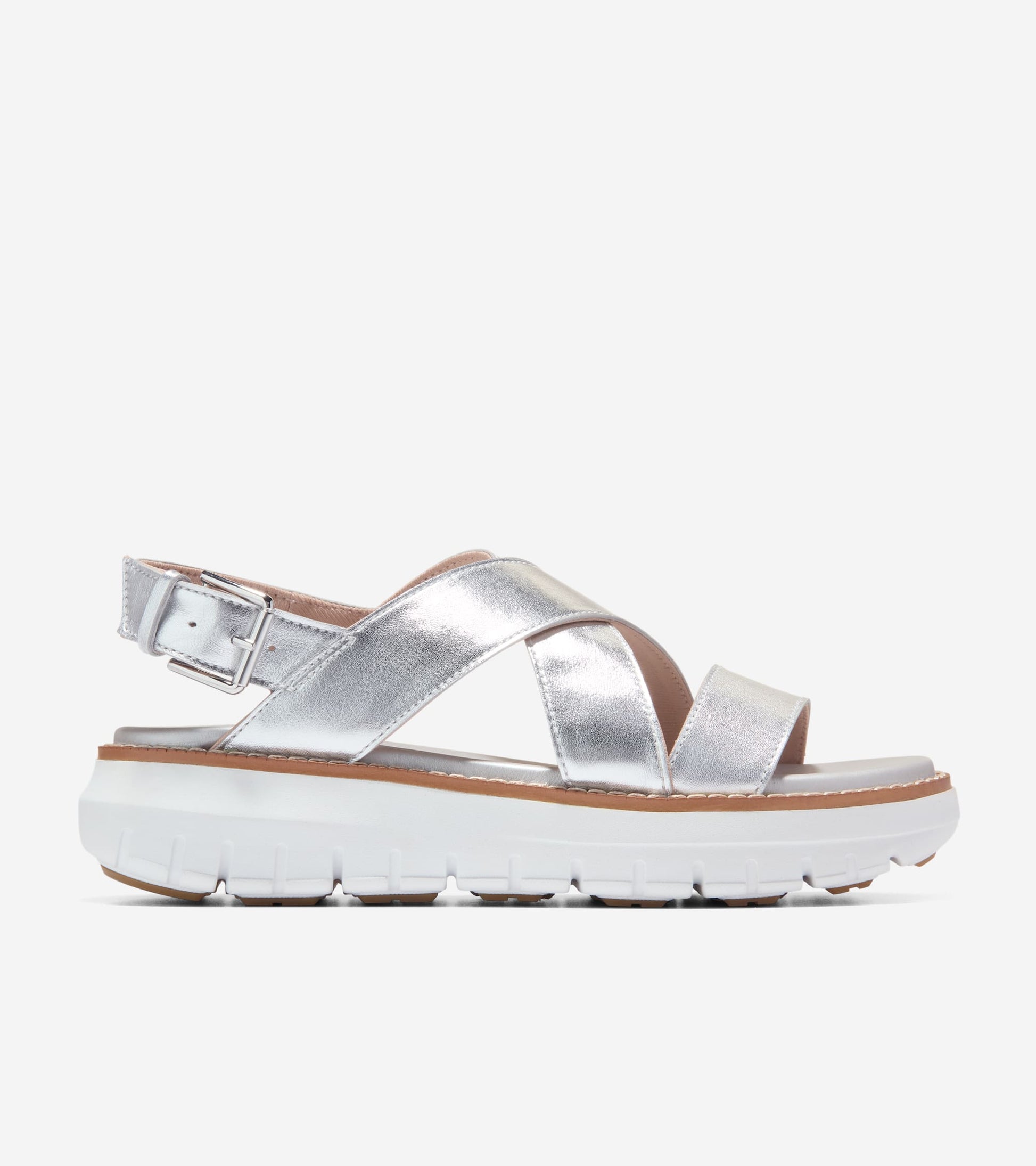 W36550:SILVER METALLIC LEATHER