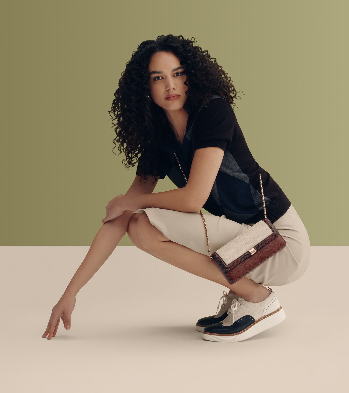 U07904:NATURAL CANVAS / DARK CUOIO / BROWN SNAKE / BLACK:0000