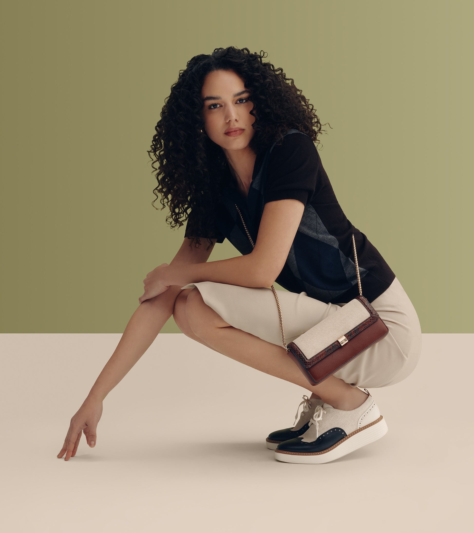 U07904:NATURAL CANVAS / DARK CUOIO / BROWN SNAKE / BLACK:0000
