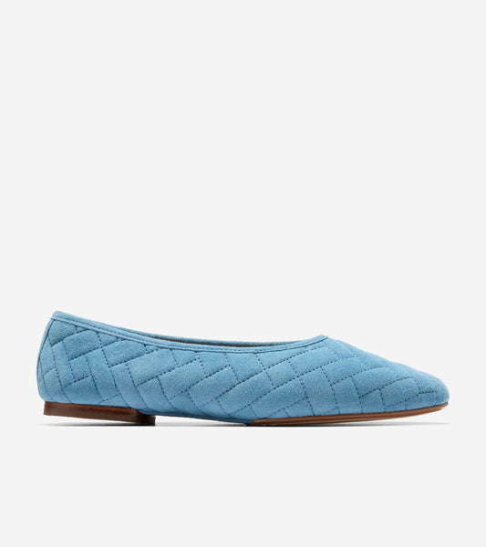 W36639:PROVINCIAL BLUE QUILTED SUEDE