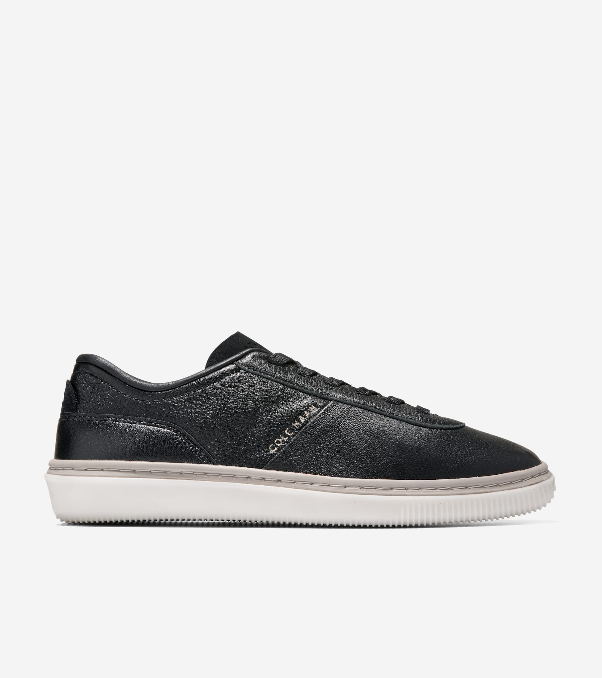 W38414:BLACK LEATHER / IVORY