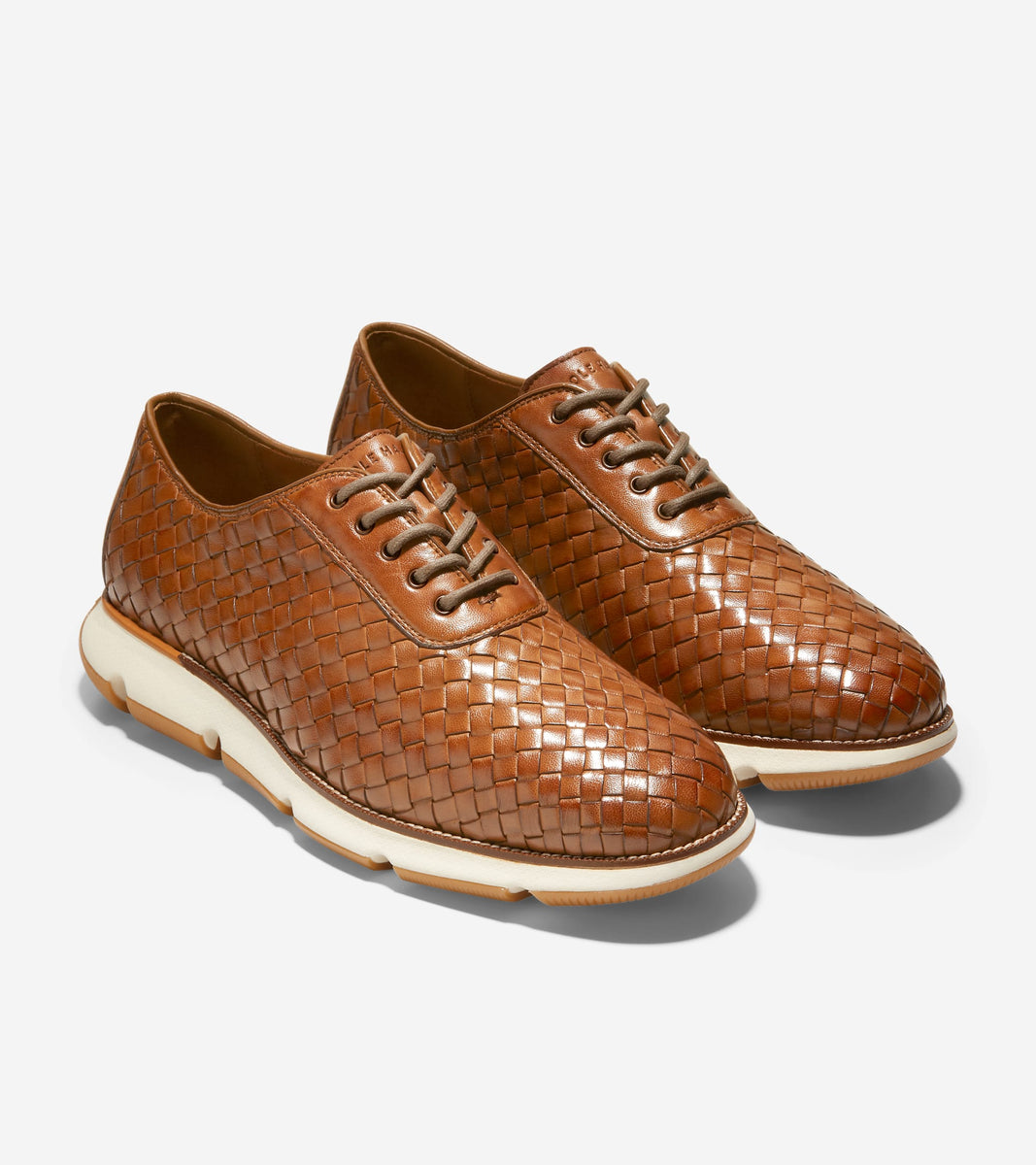 C34794:CH BRITISH TAN WOVEN LEATHER/IVORY