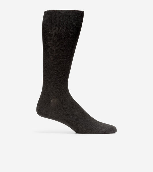 Tonal Argyle Crew Socks
